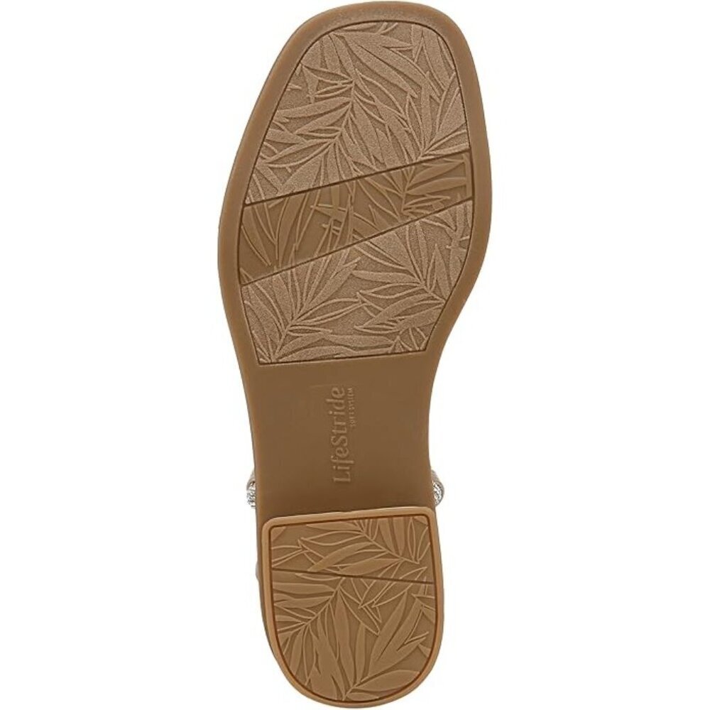 LifeStride Radiant Slingback Sandals 10W Tender Taupe Rhinestone NIB - Picture 5 of 7